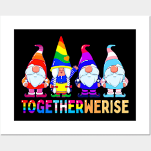 We Rise  Gnome LGBTQ Equality Ally Pride Posters and Art